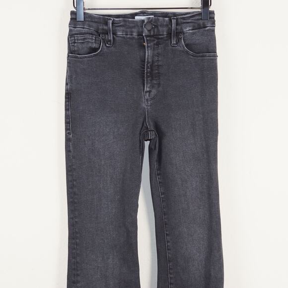 Good American Good Classic Black162 Boot Cut Stretch Jeans Sz 2 / 26 - Picture 2 of 10